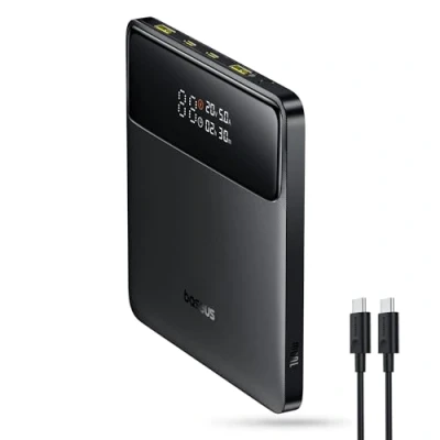 Immagine di Baseus Powerbank, 20000 mAh 100 W PD sottile batteria esterna QC 4.0, caricatore rapido Blade H1 per laptop, MacBook, iPad, iPhone 16 15, switch, Steam Deck, Samsung Galaxy, ROG Ally, AirPods