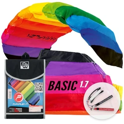 Immagine di Wolkenstürmer Paraflex Basic 1.7 tappeto volante, Rainbow kite a 2 linee per principianti