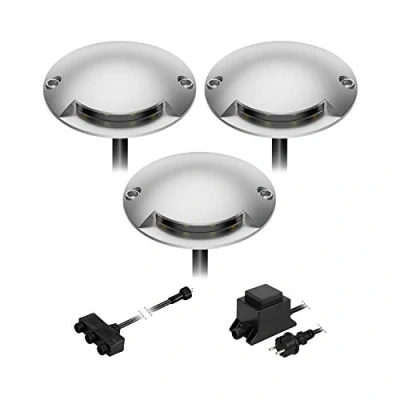 Immagine di ledscom.de Lampada da terra a LED Bunda, 1 lampada, per uso esterno, bianco caldo, set di 3