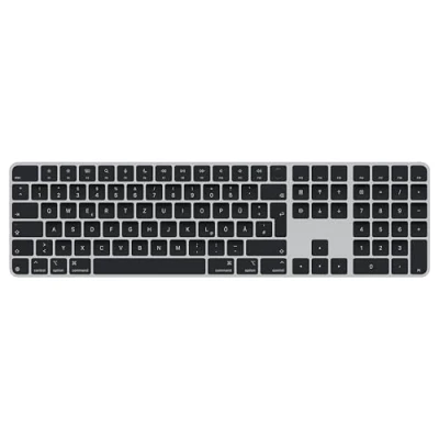 Immagine di Apple Magic Keyboard Touch ID NumKey Bluetooth® Tastiera Tedesco, QWERTZ, Macintosh Nero Ricaricabile, Lettore di impronte digitali, con tastierino numerico