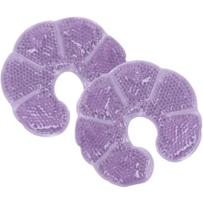 Immagine di NEWGO cuscini di raffreddamento per l&#039;allattamento al seno 3 in 1, 2 pezzi il e cuscinetto termico Viola