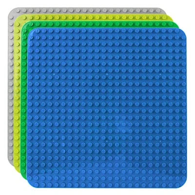 Immagine di Celawork grande piastra di costruzione compatibile con piastre Duplo, base, 38 x cm, set piatti per giochi creativi, giocattoli educativi