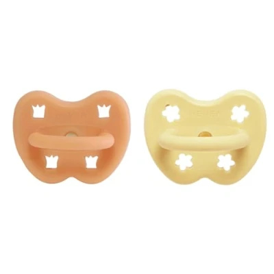 Immagine di HEVEA Ciuccio ortodontico in gomma naturale, 3 36 mesi, design igienico per neonati e bambini, senza BPA, morbido resistente, confezione da 2 (Aarhus)