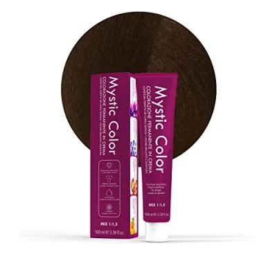 Immagine di Mystic Color Colore Castano Chiaro Dorato 5.3 Tinta per Capelli Colorazione Professionale in Crema a Lunga Durata Con Cheratina Idrolizzata, Olio di Argan e Calendula 100 ml