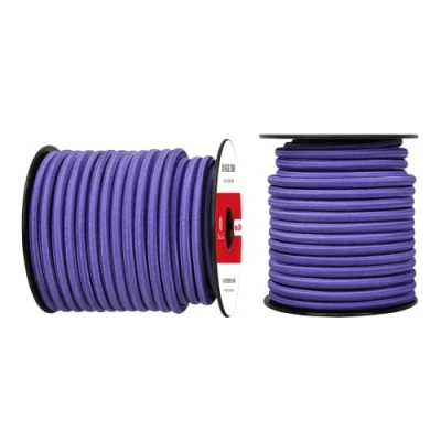 Immagine di Abma Cord Corda Elastica 8mm 20M di Gomma Cavo Elastico Marino per Teloni, Tende e Bagagli Viola