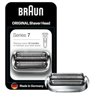 Immagine di Braun Series 7, Rasoio Elettrico Barba, Testina di Ricambio, Compatibile Con I Rasoi Rasatura Ottimale ogni Giorno, Lame Flessibili, Uso a Secco o Sotto Acqua, 73S Argento