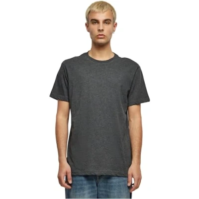 Immagine di Build Your Brand Maglietta Basic con Scollo Rotondo T Shirt, Carbone, S Uomo