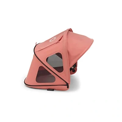 Immagine di Bugaboo Dragonfly Cappottina Breezy, Estensibile per una maggiore copertura e Protezione Solare ottimale, Resistente all&#039;Acqua, Sunrise Red