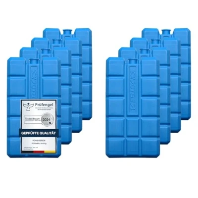 Immagine di VonBueren 2 8 ghiaccioli per Borsa frigo e raffrescatore 12h di Raffreddamento ca. 200 g ghiaccetto Freezer 8,1 x 15,2 2,2 cm mattonella Ghiaccio Anche Contenitore (8)