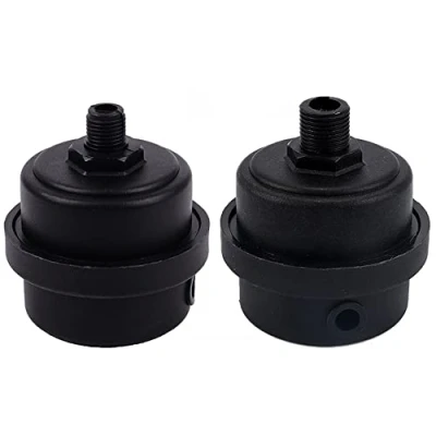 Immagine di Confezione da 2 filtri silenziatori per compressore d&#039;aria, alloggiamento in plastica pistoni, ventilatori, compressori caldaie, ecc. (1/4&quot; PT 12 mm)