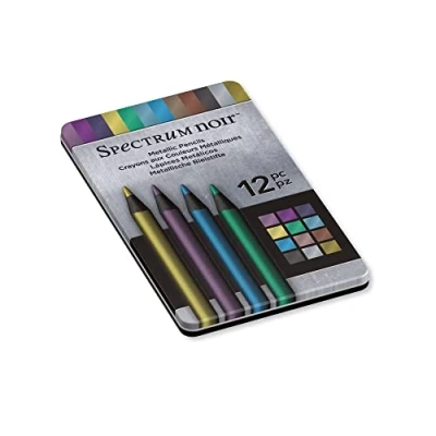 Immagine di Spectrum Noir SPECN MP12 Metallic Art Matite Colorate per Schizzi e Disegni, Multicolore, Legno, Metallo, 12 unità (Confezione da 1)