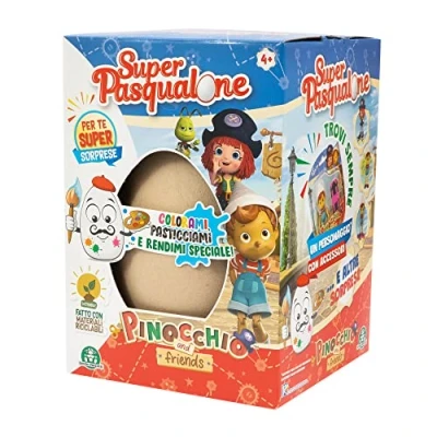 Immagine di Pasqualone 2023 Pinocchio Il Contenitore Ecologico A Forma Di Uovo Da Colorare Contenente Tante Sorprese Brandizzate Pinocchio, Per Bambini Partire Dai 3 Anni, P0900000, Giochi Preziosi