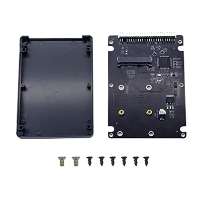 Immagine di GINTOOYUN Custodia per disco rigido IDE, Mini PCI e SSD MSATA a scheda convertitore IDE 44 pin da 2,5 pollici con guscio, nero notebook, computer desktop altro