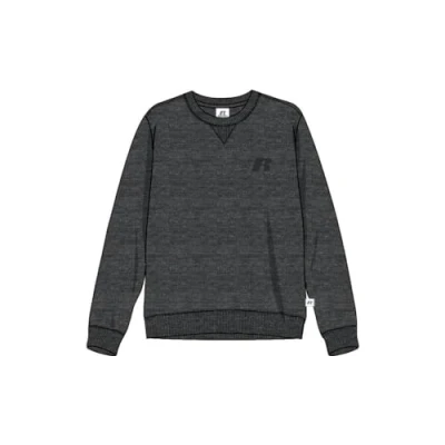 Immagine di Russell Athletic A20032 WM 098 Sweatshirt Uomo Maglia Lunga Winter Charcoal Marl Taglia 3XL