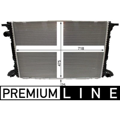 Immagine di MAHLE ORIGINAL CR 2180 000P Radiatore motore 718 475 25 Alette di raffreddamento saldate AUDI: Q7, A4 B9 Avant, Q5