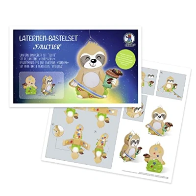Immagine di URSUS Tiere 187400003F Kit Forma di Bradipo, Set Completo per la Realizzazione della Propria Lanterna, Istruzioni Incluse, Ideale Le processioni Festive, Multicolore,