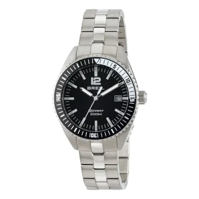 Immagine di Breil Orologio UNISEX MIDWAY quadrante MONO COLORE NERO movimento SOLO TEMPO 3 LANCETTE QUARZO e BRACCIALE ACCIAIO ARGENTO TW1696