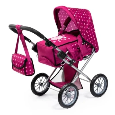 Immagine di Bayer Design 13667AA Carrozzina per Bambole City Star, Passeggino Bambole, pieghevole, regolabile in Altezza, convertibile con borsa
