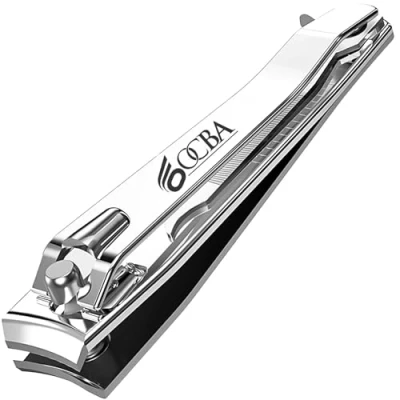 Immagine di OCBA Tagliaunghie in acciaio inox, per unghie spesse e spesse, professionale, resistente, uomini donne (tagliaunghie)