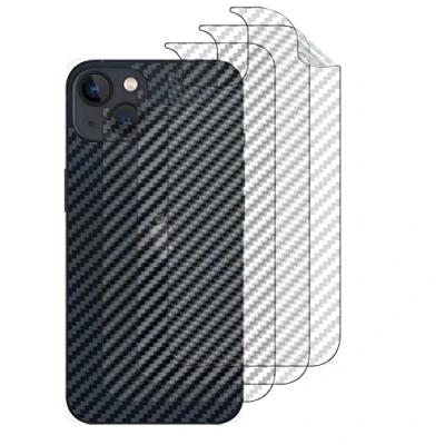 Immagine di GIOPUEY Pellicola Protettiva Retro per iPhone 15, Pellicola, TPU Morbido, Sottile, Struttura in Fibra di Carbonio, Anti Impronta, AntiGraffio Translucent