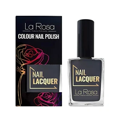 Immagine di LaRosa Smalto per unghie Colore energetico con copertura adeguata Formula durevole Buona consistenza Facile applicazione pennello ben sagomato Grigio 15 ml