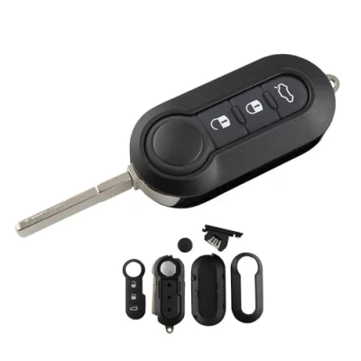 Immagine di Smart Remote Key Shell Case Fob custodia chiave a guscio auto ricambio telecomando Per Fiat 500 Panda Punto Bravo Ducato Card Cover