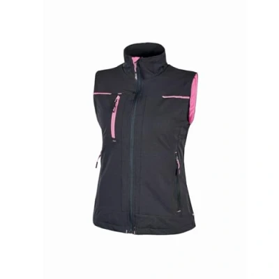 Immagine di U Power PE181GF Linea Lady Modello Saturn Gilet in tessuto 4 Way Stretch, 90% Nylon/10% Spandex, Grey Fucsia, S Taglia