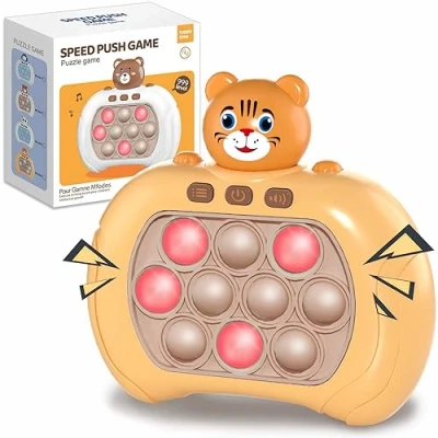 Immagine di Pop Elettronico Gioco, Quick Push Bubble Game Fidget Toys Pro per Bambini e Adulti, Squeeze Pulsante Puzzle Game, Gioco Palmare, Regalo Ragazzi, Ragazze, Adolescenti, Halloween Natale