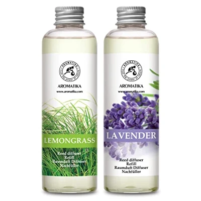 Immagine di Ricarica Diffusore per Ambiente Citronella Lavanda 2x200ml Fragranza Intensa Lemongrass Aromatizzatore d&#039;Aria Interni Olio Essenziale Naturale Aromaterapia