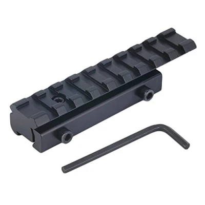 Immagine di Gexgune Adattatore per Caccia da rotaia Picatinny tessitore a Coda di Rondine M Armor 11mm Extension to 20mm Tactical Rail Mount