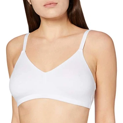 Immagine di Sassa Soft BH vorgef. mit Baumwolle Reggiseno, Bianco (Weiß 00100), Taglia Produttore: 80C Donna