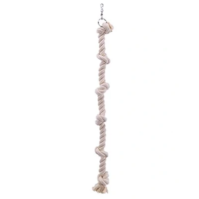 Immagine di Nobby, corda da arrampicata in cotone con 6 nodi per pappagallo, diametro 100 cm x 25 mm