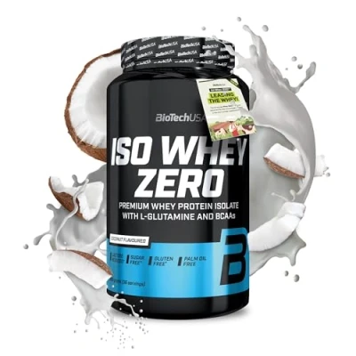 Immagine di BioTechUSA Iso Whey Zero Premium Protein Isolate Grass Fed Enzyme Free Sugar and Gluten free, 908 g, Cocco