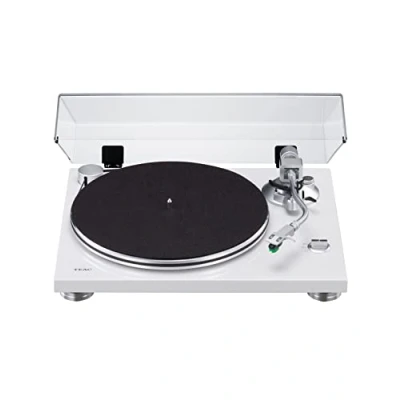 Immagine di Teac TN 3B SE HiFi Giradischi a cinghia (amplificatore MM phono EQ, innovativo braccio SAEC, piatto in alluminio, 33/45 giri/min) Bianco