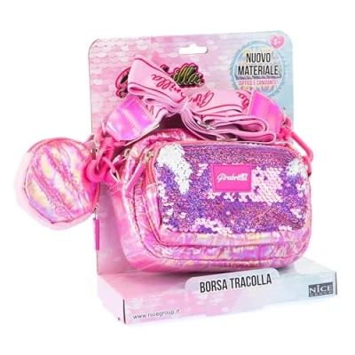Immagine di Girabrilla Nice Group Puffer Borsa Pochette, 1 Borsetta a tracolla Magenta con Porta Monete per bambine