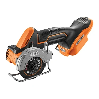 Immagine di AEG BMMS18SBL 0 Smerigliatrice SubCompact 18V Brushless, Batteria Non Inclusa, Eroga Fino a 20.000 g/min, Peso di 1.2 Kg con 2.0Ah, Diametro Disco 76 mm, Massima Capacità Taglio 16 mm
