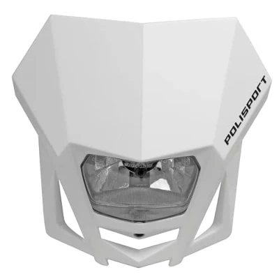 Immagine di POLISPORT 8657600001 Faro anteriore LMX in polipropilene con lampada alogena compatibile tutti i modelli motocross/enduro colore bianco