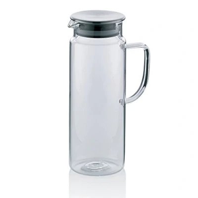 Immagine di Kela 11397, Caraffa per Succo Pitcher 1 L, in Vetro, con Tappo Acciaio Inox, ø 8,5 cm, Altezza 23 cm