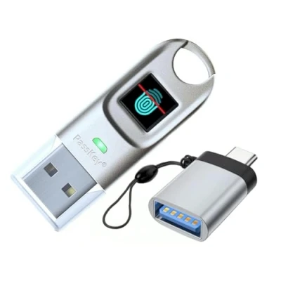 Immagine di FIDO2 + U2F e Certificato Digitale USB A C Verifica Impronta PassKey® BioPass ChipNet ID Azienda spagnola con supporto personale.