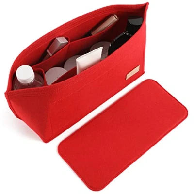 Immagine di Doxo borsa organizer per e in feltro Neverfull GM (XL, rossa + base rossa)