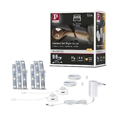 Immagine di Paulmann Comfort Set Bett 2x1m 78894 KIT base striscia LED con spina 24 V 2 m Bianco caldo 1