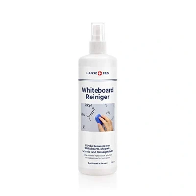 Immagine di Hansepro detergente per lavagna bianca I Cleaner Löscher Zubehör Flipchart spray Pulizia e cura in pratica bottiglia 1 x 250 ml