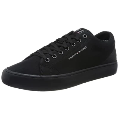 Immagine di Tommy Hilfiger TH HI VULC CORE LOW CANVAS, Sneaker vulcanizzate Uomo, Nero, 40 EU
