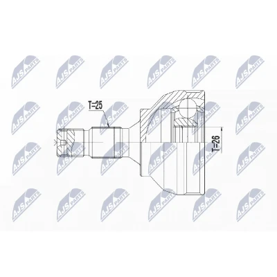 Immagine di NTY NPZ CT 022 Kit Giunto Omocinetico lato ruota CITROËN: C4 Picasso 1, I Grand