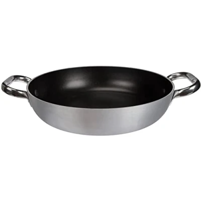 Immagine di Pentole Agnelli ALSA110S28 Tegame con Maniglie, Alluminio, Argento, 28 cm