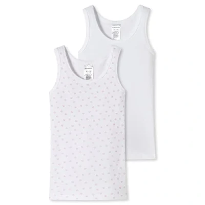 Immagine di Schiesser Confezione da 2 Canottiere a Costine Sottili, 100% Cotone Biologico, Taglie 92 140 Intimo, Assortiti 11_173257, cm (Pacco 2) Bambine e Ragazze