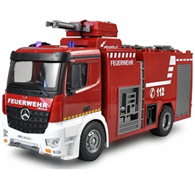 Immagine di Amewi 22503 Mercedes Benz camion dei pompieri con licenza 1:18 RC modello 100% RtR incl. rosso