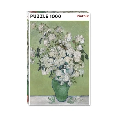 Immagine di Piatnik Van Gogh Vaso con Rose Bianche: Puzzle da 1000 Pezzi, Dimensioni: 68 x 48 cm, Multicolore, 559846