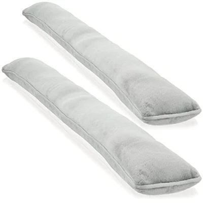 Immagine di com four® 2X paraspifferi per Porte e finestre paravento in Microfibra risparmia energia con Il fermaporta da 1 kg (02 Pezzi Grigio)