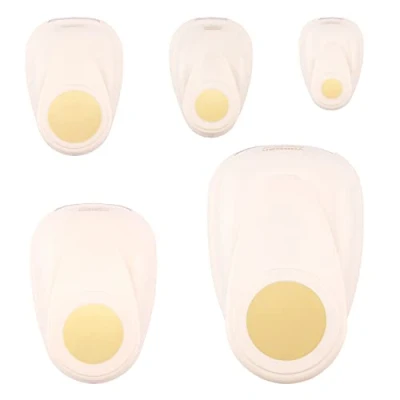 Immagine di Vaessen Creative Set di fustelle con 5 cerchi in diverse dimensioni, 0,95 cm cm, pezzi, fino a 250 g/m², per fai da te carta e scrapbooking, colore: oro bianco